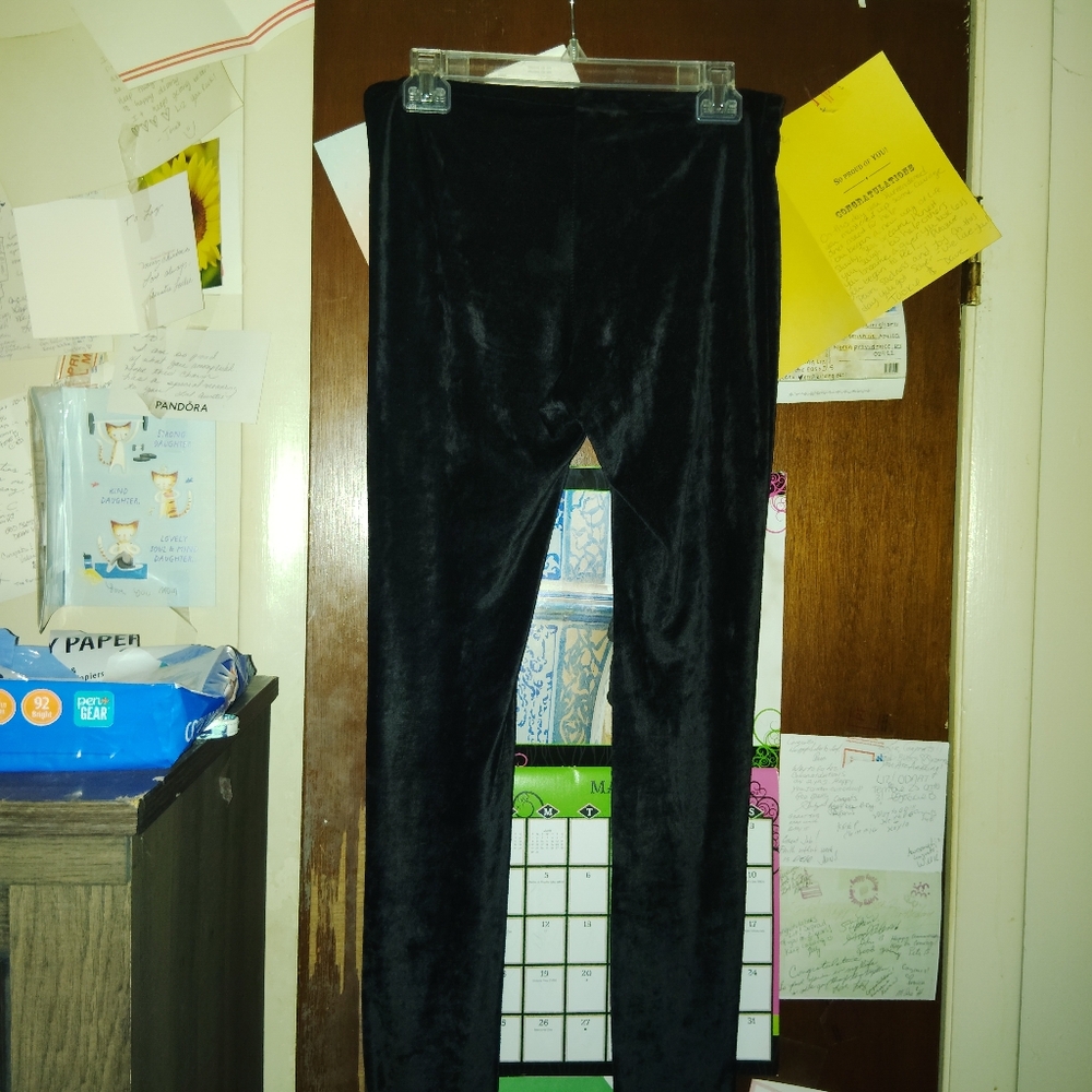 ALICE + OLIVIA Velvet Front Zip Leggings - Picture 8 of 9